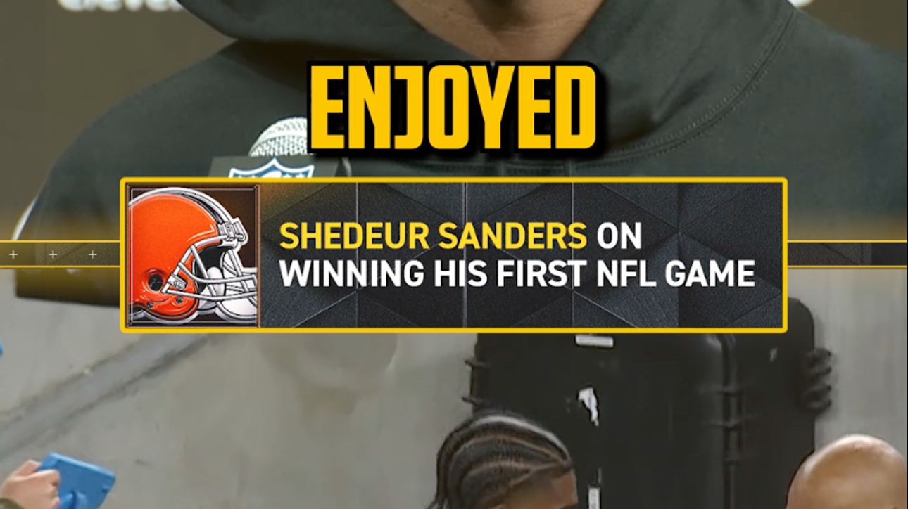 Sheduer Sanders was happy his family was able to watch his first NFL WIN ❤️