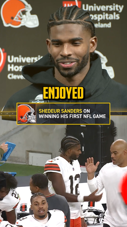 Sheduer Sanders was happy his family was able to watch his first NFL WIN ❤️