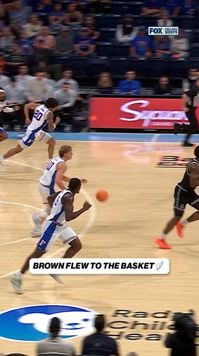 Isaiah Brown with the fast-break dunk 🪽