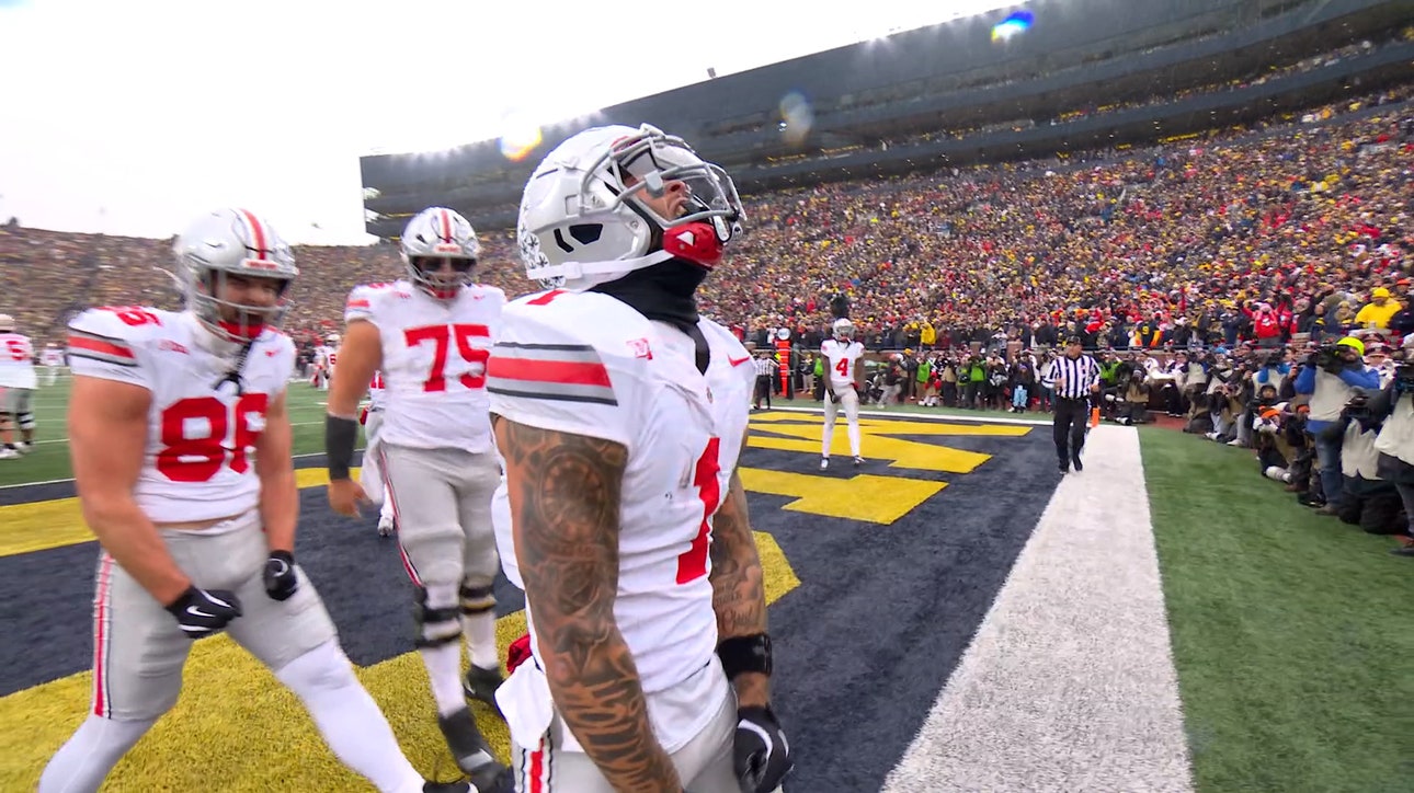 Ohio State's Julian Sayin finds Brandon Inniss for a four-yard touchdown vs. Michigan