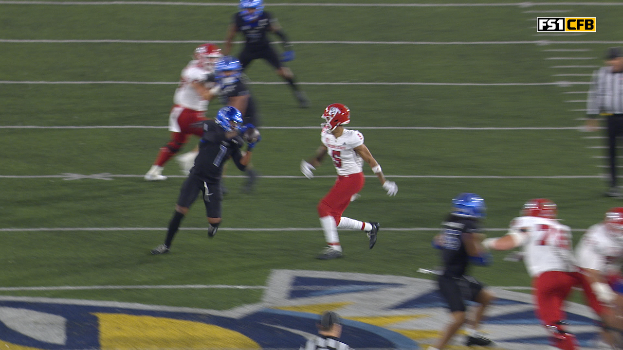 San Jose State’s Jordan Pollard intercepts pass and makes 58-yard return for TD, trimming deficit Fresno State