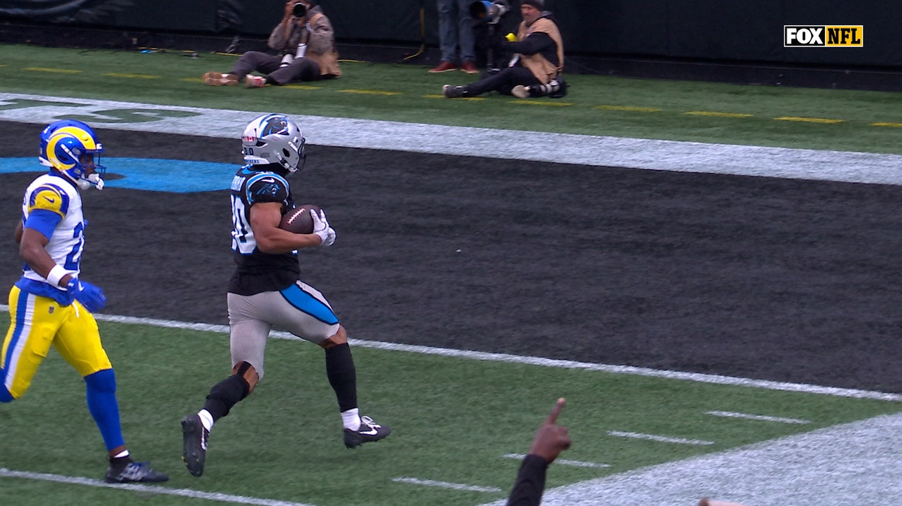 Panthers' Bryce Young connects with Chuba Hubbard for 35-yard TD, tying game vs. Rams | NFL Highlights