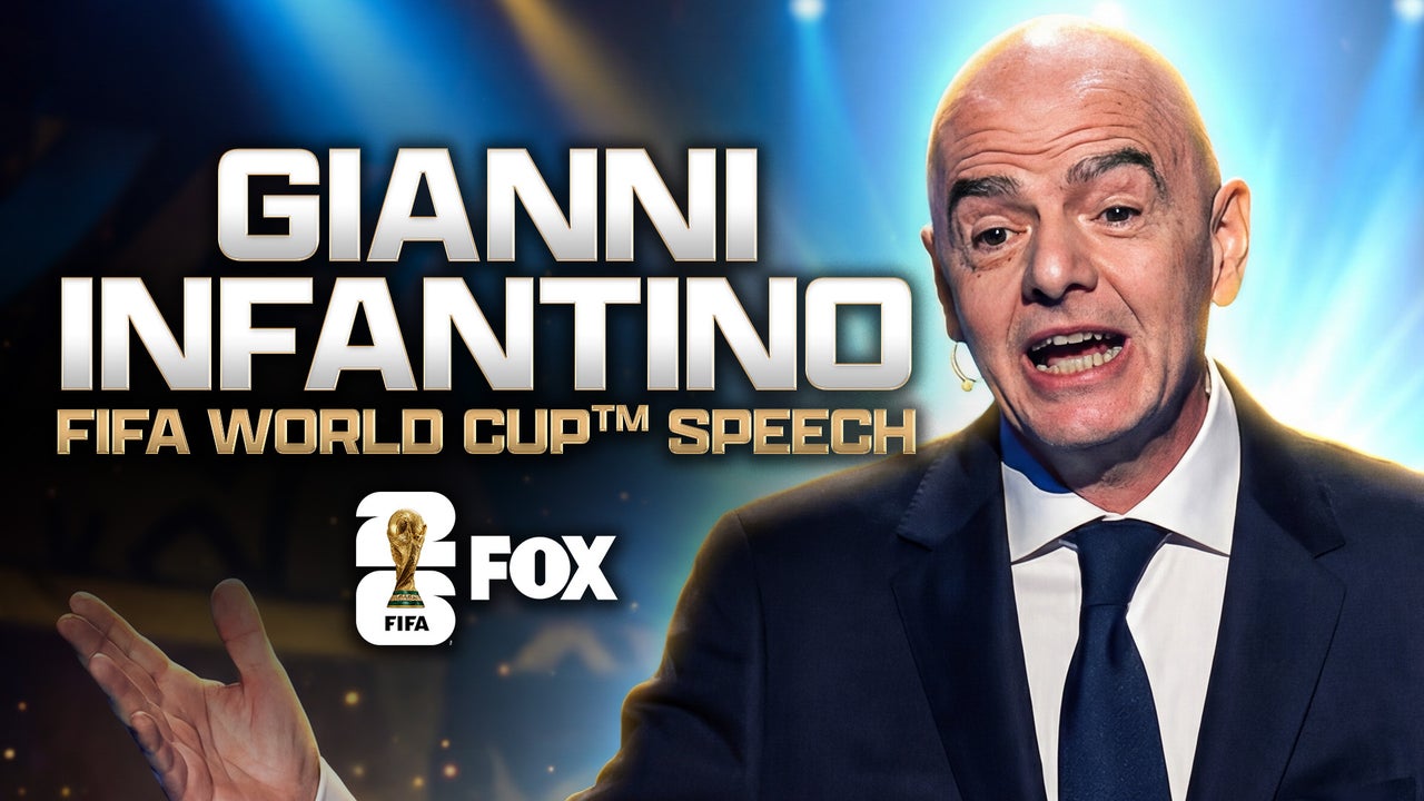 President of FIFA Gianni Infantino takes the stage at the 2026 FIFA World Cup Draw