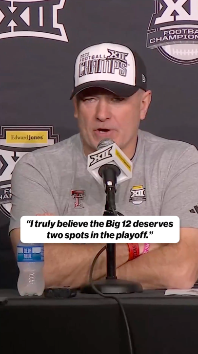 Texas Tech head coach Joey McGuire makes a case for BYU to be given a spot in the CFP