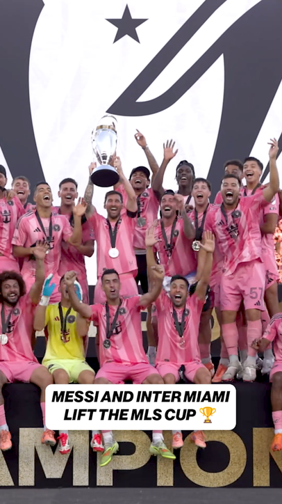 Messi and Inter Miami lift MLS Cup Trophy! 🏆👏
