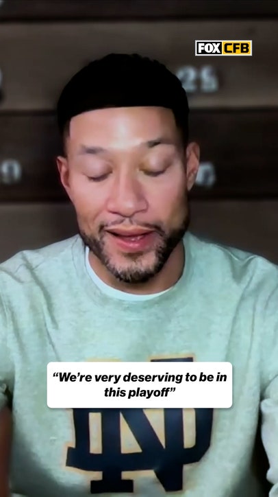 Marcus Freemans makes Notre Dame's case to be in the CFP 👀