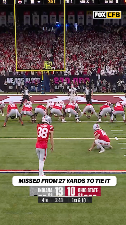Ohio State misses crucial FG