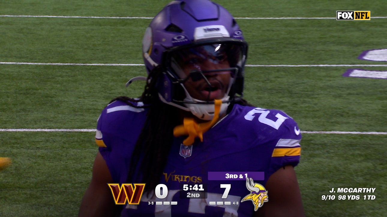 Jordan Mason Scores on Eight-Yard Run to Extend Vikings' Lead Over Commanders