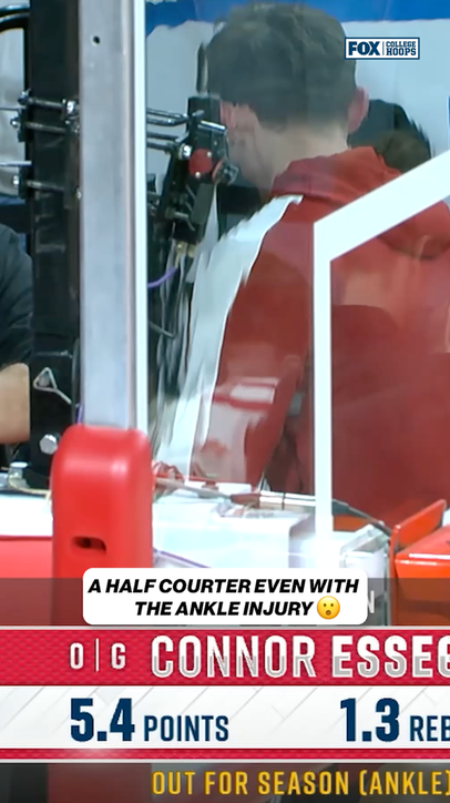 Connor Essegian hopped right back on the scooter after the half courter 😅 