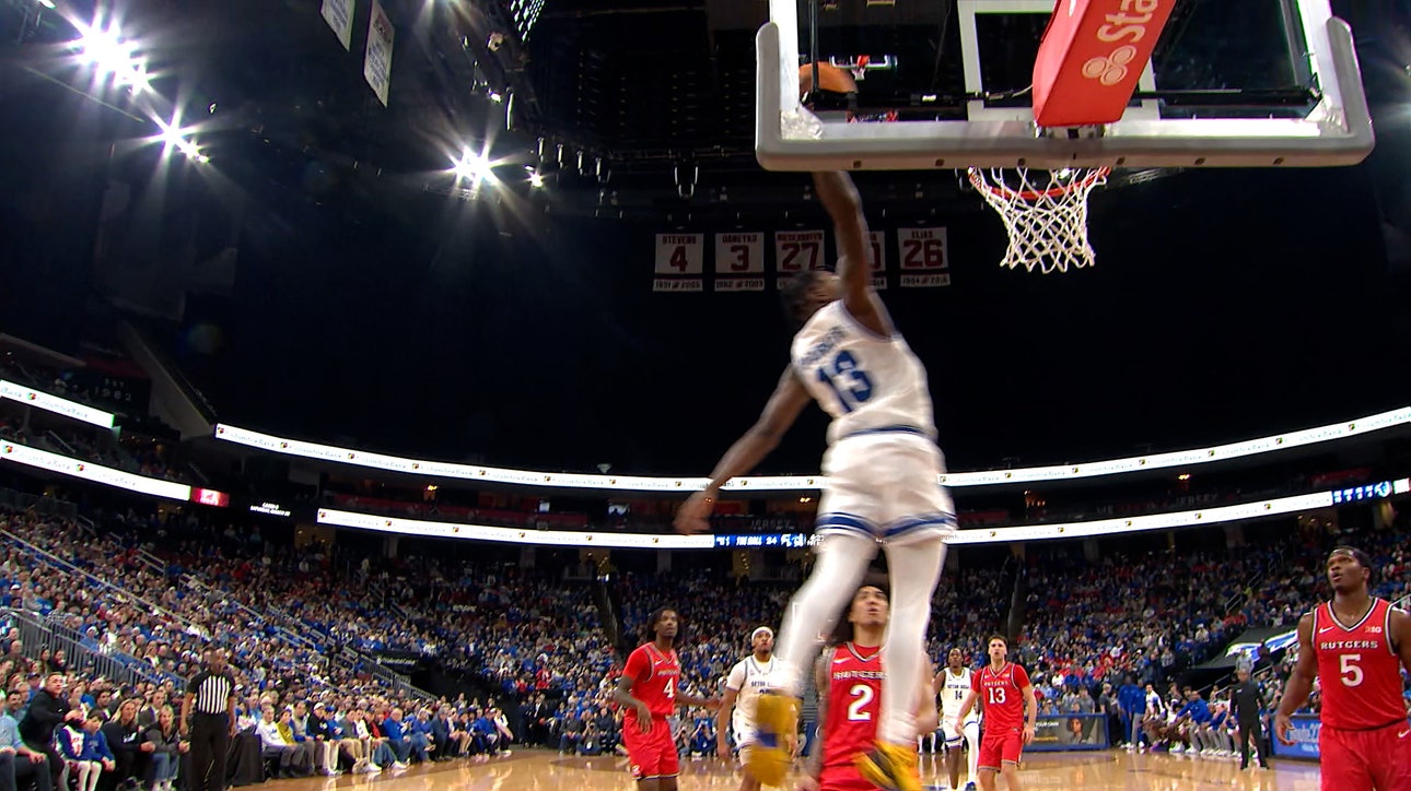 AJ Staton-McCray hits Trey Parker for one-handed SLAM, extending Seton Hall's lead over Rutgers
