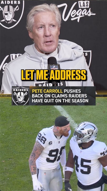 Pete Carroll addresses questions surrounding Raiders’ effort 😬