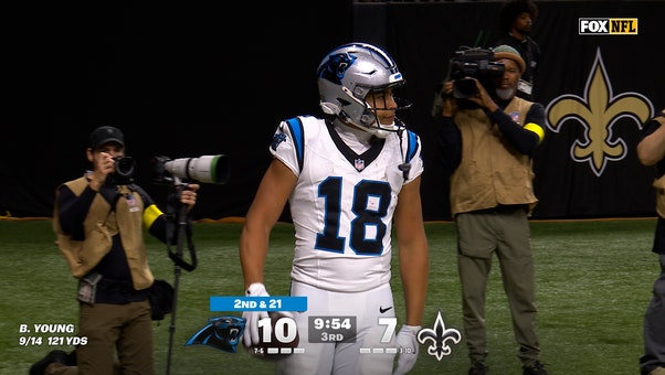 Bryce Young floats 32-yard TD pass to Jalen Coker, extending Panthers’ lead over Saints | NFL Highlights