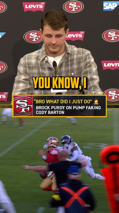 "I thought it was DUMB" 🤣 Brock Purdy REGRETS pump faking football 🏈