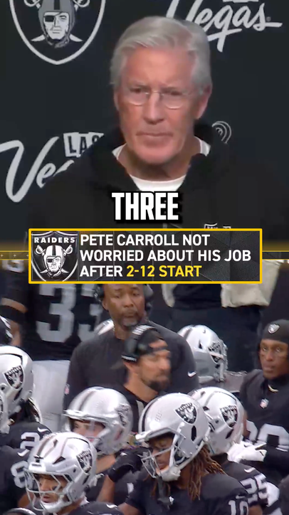 Pete Carroll Says He’s Not on the Hot Seat Despite Raiders Struggles 