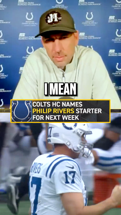 Philip Rivers Named Colts Starter After Strong Game Management