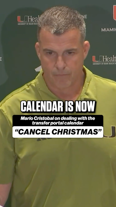 Mario Cristobal when asked about the transfer portal window opening January 2nd