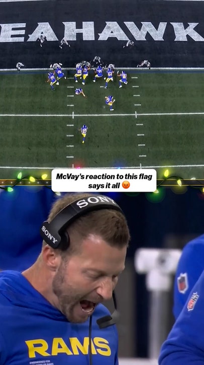 Sean McVay did NOT like this flag 😳