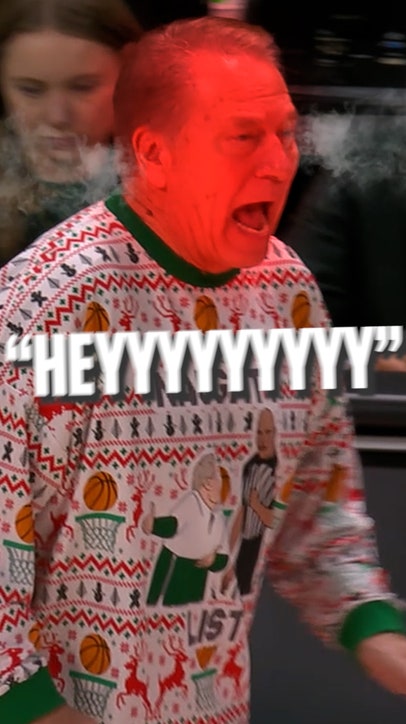 There's a reason Tom Izzo wore a naughty list sweater! 😂