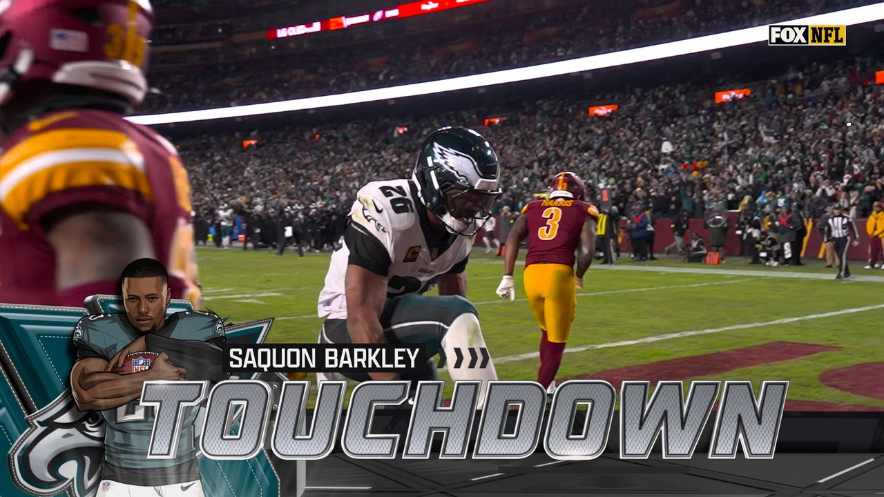 Saquon Barkley powers in for 12-yard TD, extending Eagles' lead over Commanders | NFL Highlights