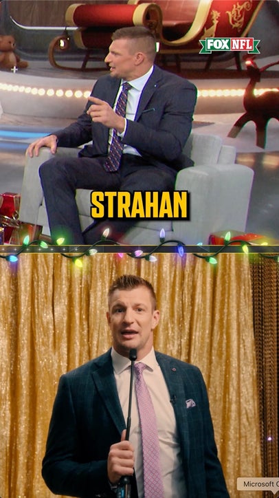Gronk is coming for Strahan's hosting jobs 🤣