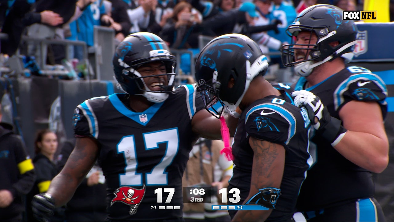 Panthers' Bryce Young scrambles & finds Ja'Tavion Sanders for go-ahead TD against Buccaneers | NFL Highlights