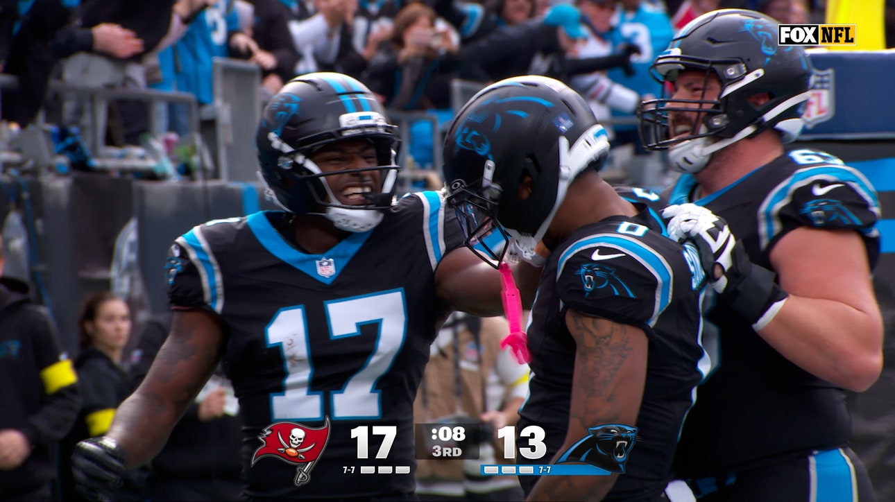Panthers' Bryce Young scrambles & finds Ja'Tavion Sanders for go-ahead TD against Buccaneers | NFL Highlights