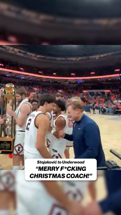 Andrej Stojaković was feeling the Christmas spirit post-win vs Missouri 😂