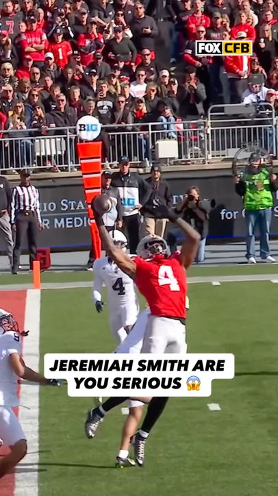 We're continuing our top 10 moments of the CFB season: 9️⃣ - Jeremiah Smith made this INSANE catch vs. Penn State 🔥🤯