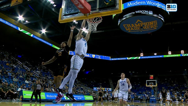 Jamar Brown finishes dunk off steal, extending UCLA's lead over UC Riverside