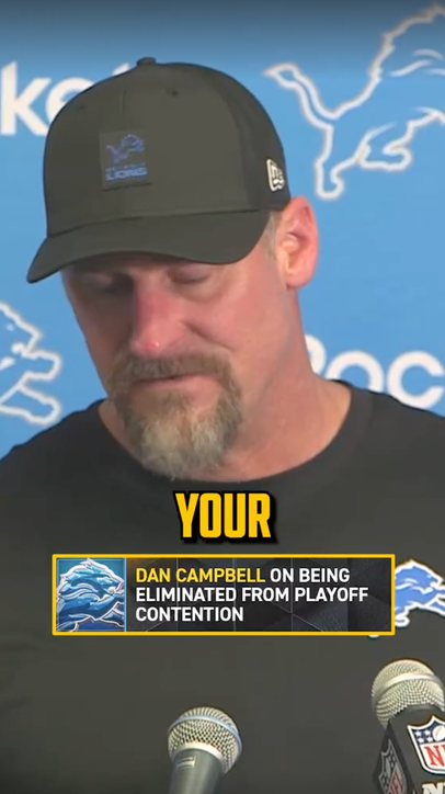 Dan Campbell after the heartbreak 💔