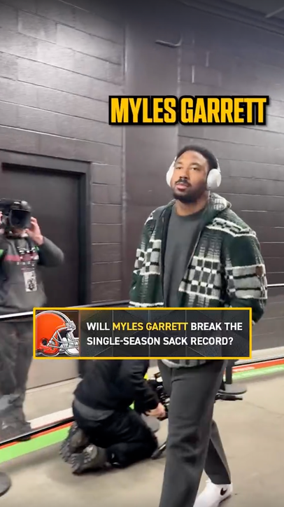 Browns’ Myles Garrett is locked in to make history today 👀