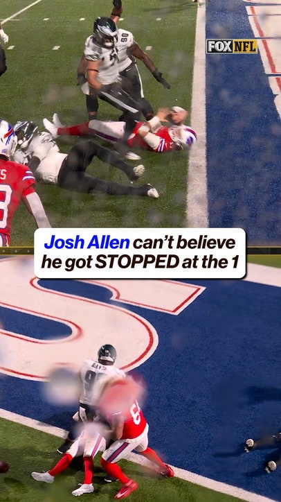 On 4th and goal Josh Allen couldn't convert the TD 😬#NFL #EaglesvsBills #Bills #JoshAllen