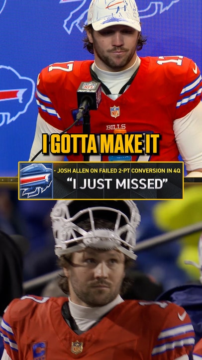 Josh Allen was UPSET he missed late 2PT conversion 😬 