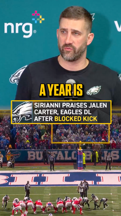 Nick Sirianni Highlights Eagles DL, Jalen Carter After Blocked Kick