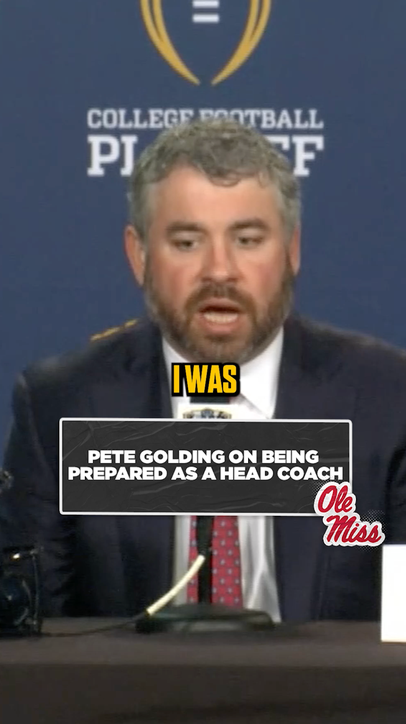 Pete Golding on being prepared to be a head coach in the CFP 🙌