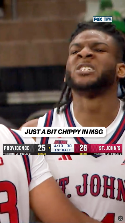 Tensions are high between Providence-St. John's in Madison Square Garden 😳