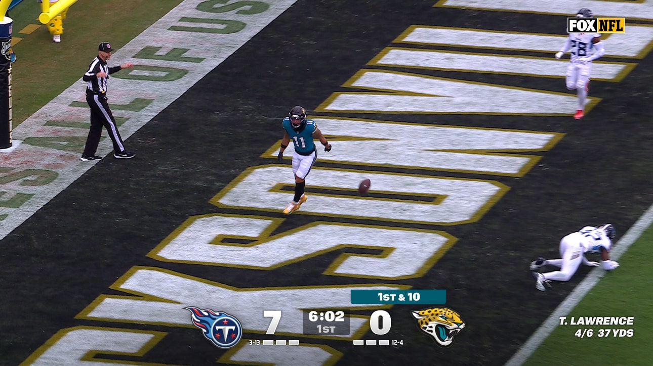 Trevor Lawrence Connects With Parker Washington for 23-Yard TD to Pull Jaguars Even With Titans | NFL Highlights