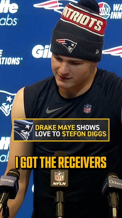 Drake Maye showing love to Stefon Diggs after another 1,000 Yard Receiving Season ❤️