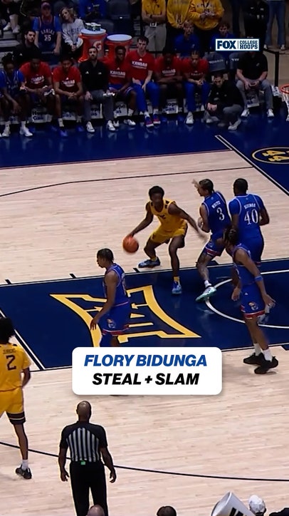 Flory Bidunga working both ends of the floor for Kansas 😮‍💨