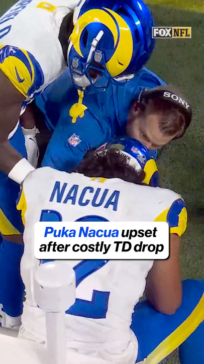 Puka Nacua upset with himself after dropping potential TD pass