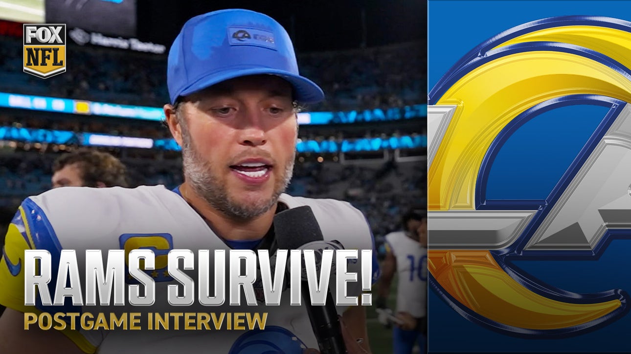 'Total team effort' 🤝 Matthew Stafford credits Rams' teammates for late comeback win over Panthers | NFL on FOX