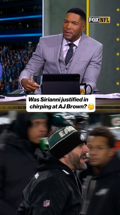 Miscommunication or Motivation? 🤔 Michael Strahan reacts to AJ Brown and Nick Sirianni's heated exchange