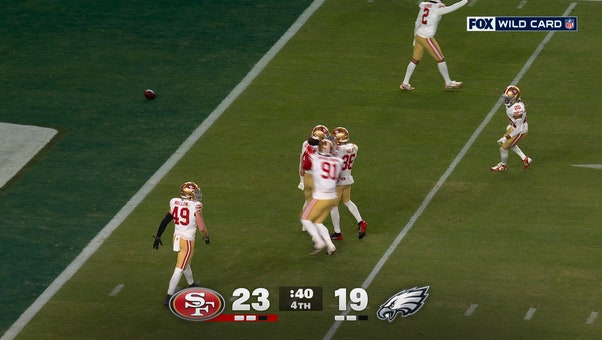 49ers Get Game-Clinching Fourth-Down Stop vs. Eagles to Advance to Divisional Round | NFL Highlights