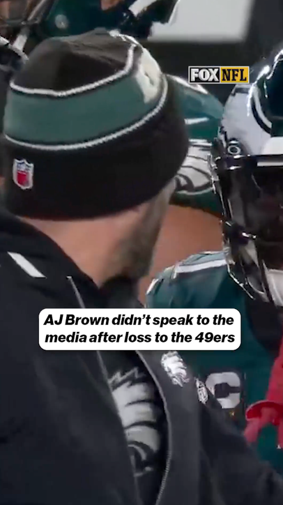 Eagles WR AJ Brown refused to speak to the media after today's loss to the 49ers