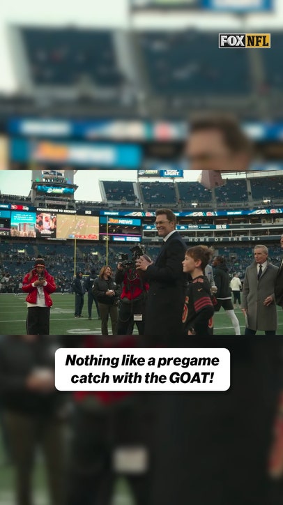 Imagine getting to play catch with the GOAT 🤤