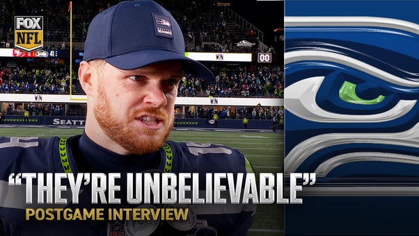 Sam Darnold on getting FIRST playoff win 💪 Credits Defense in Seahawks' blowout victory over 49ers