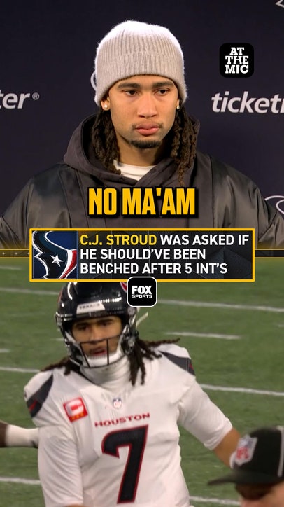 C.J. Stroud was asked if he should've been benched after his 4 INT loss to the Pats 🤕