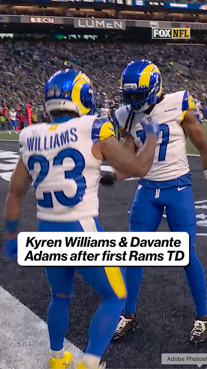 Kyren Williams & Davante Adams after Rams take a 13-10 lead 🕺