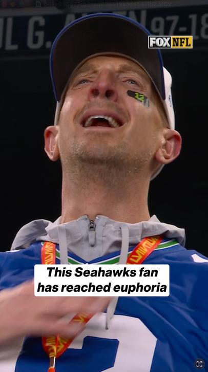 This Seahawks fan reached euphoria 😂