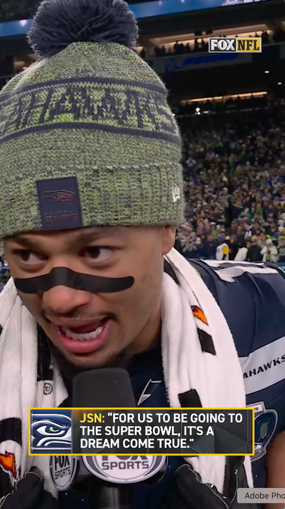 Jaxon Smith-Njigba spoke with Erin Andrews after the Seahawks defeated the Rams 🏆